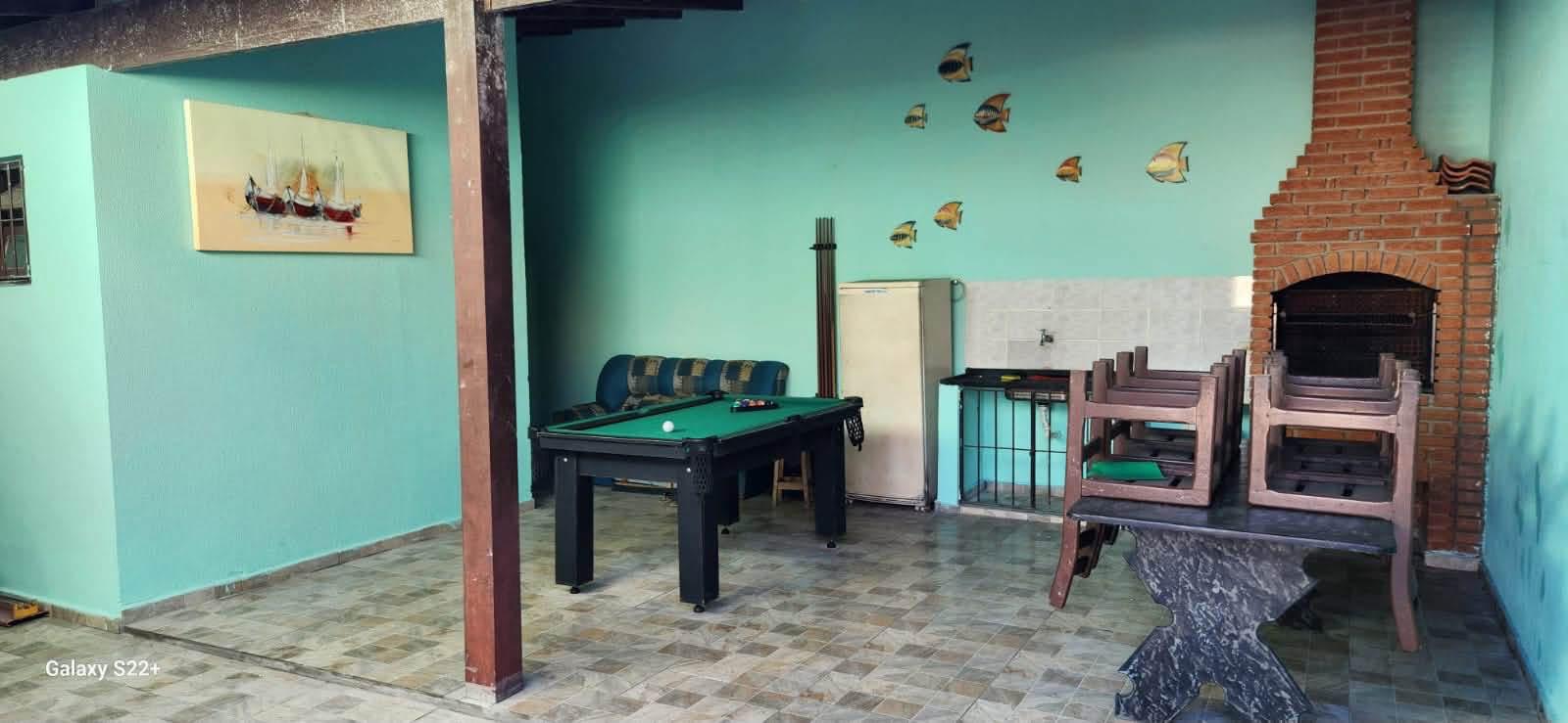 Área de lazer externa da casa em Itanhaém